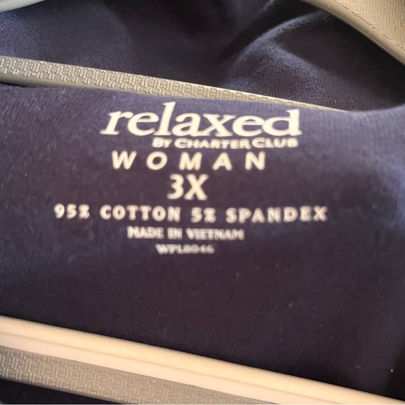 NWT Sweatshirt Jacket Full Zip Blue Fold Collar Pockets Cotton Blend Plus Sz 3xl - Picture 11 of 12